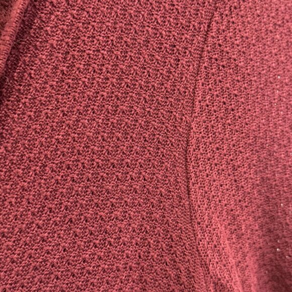 NWT Torrid 1xl Maroon "Zinfandel" Open-Front Cardigan Long Sleeve Peplum Back - Picture 4 of 5
